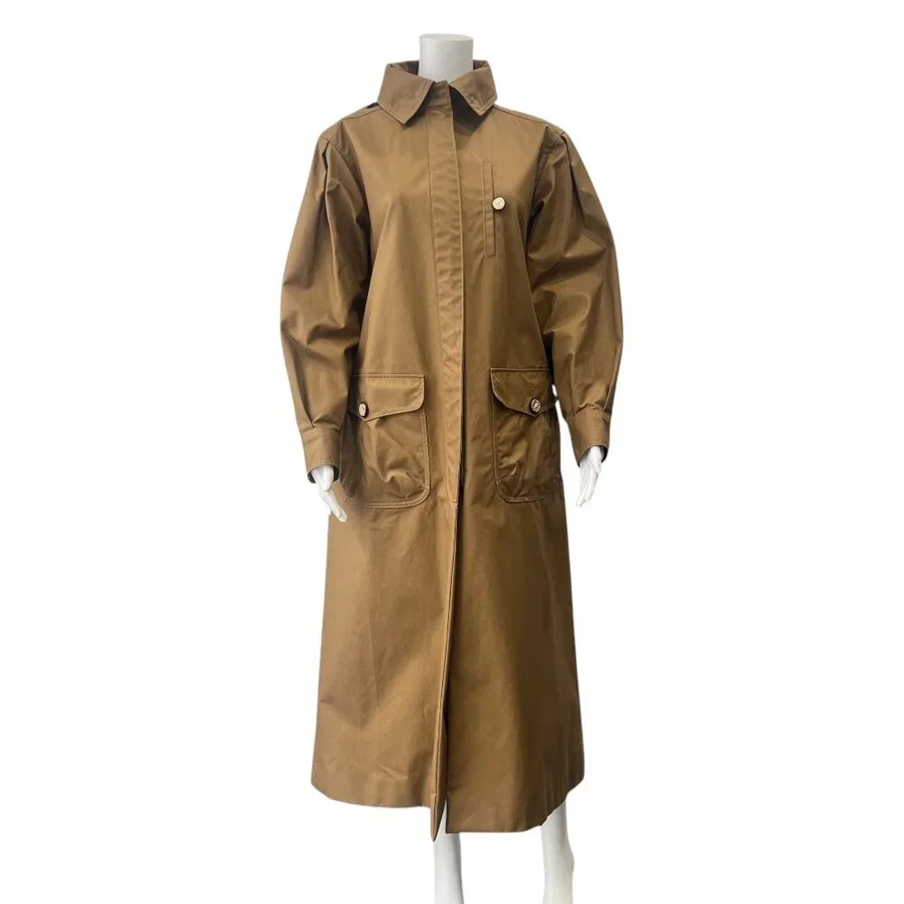 $6000 CHANEL 2020 Resort Brown Camel Trench Coat Jacket size FR 36/4